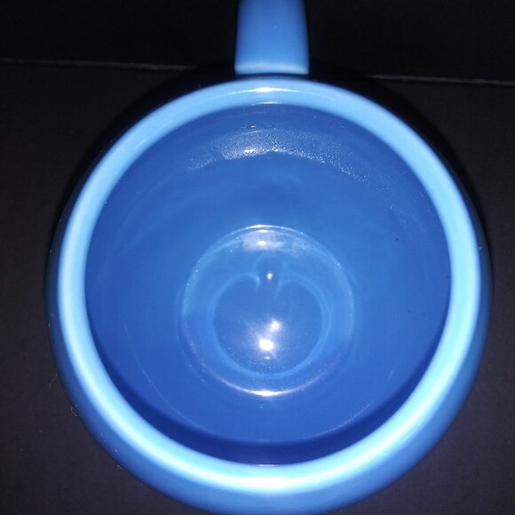 Rudolph the Red Nosed Reindeer Blue Oval Coffee Mug Hot Chocolate Teacup - Picture 5 of 8